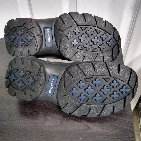 Lands End Suede Back Zip Ankle Boots Size 6.5 Charcoal Grey Color - Picture 6 of 7